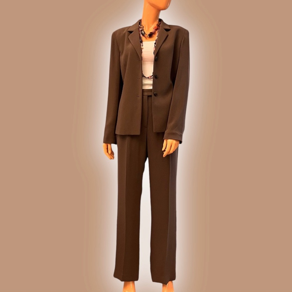 GIANNI Y2K Soft Chocolate Brown Career Pants - Picture 1 of 6